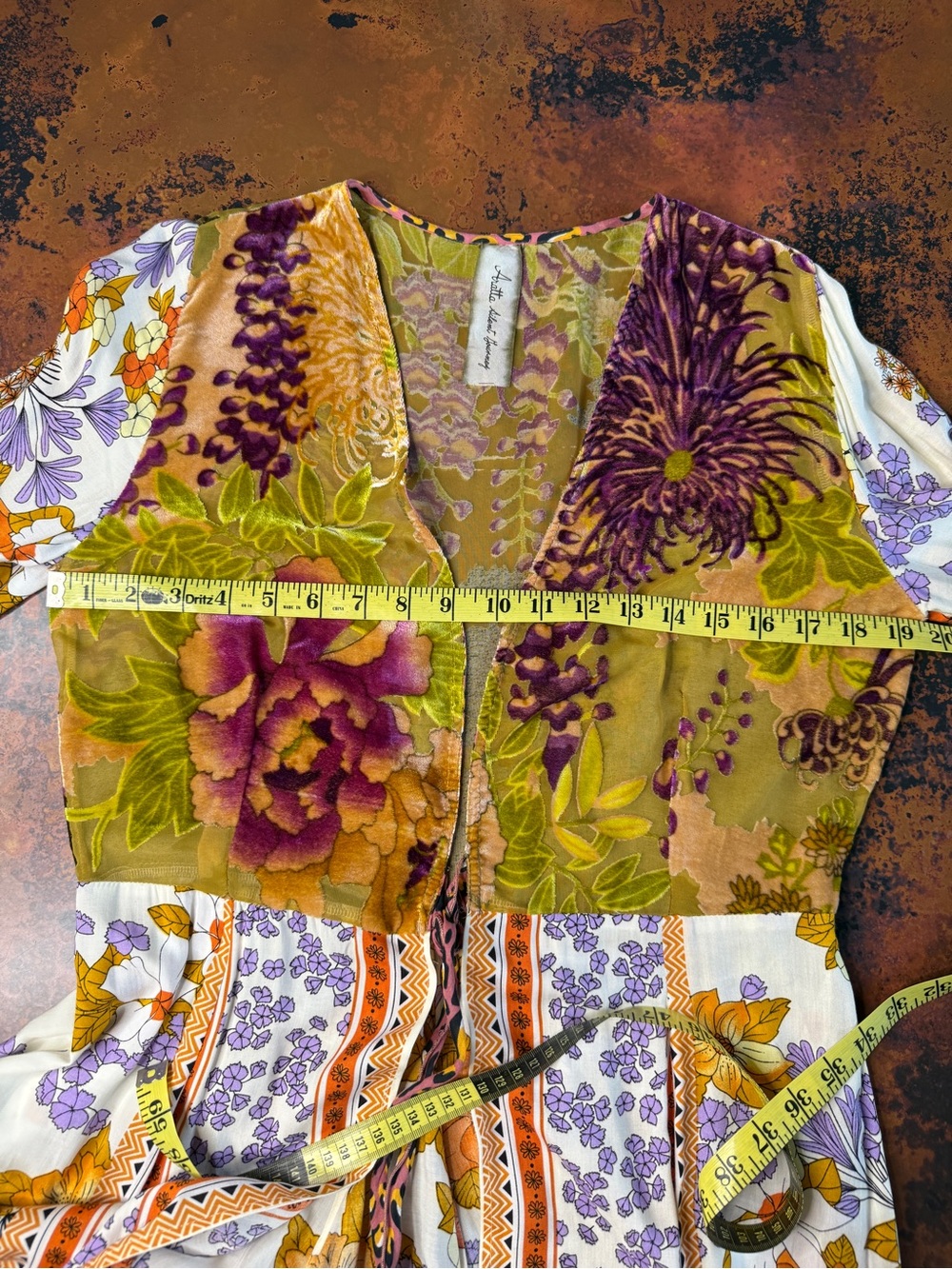 Aratta Golden Aurelia Bohemian Autumn Fairy Goddess Floral Kimono, NWT - Picture 6 of 7
